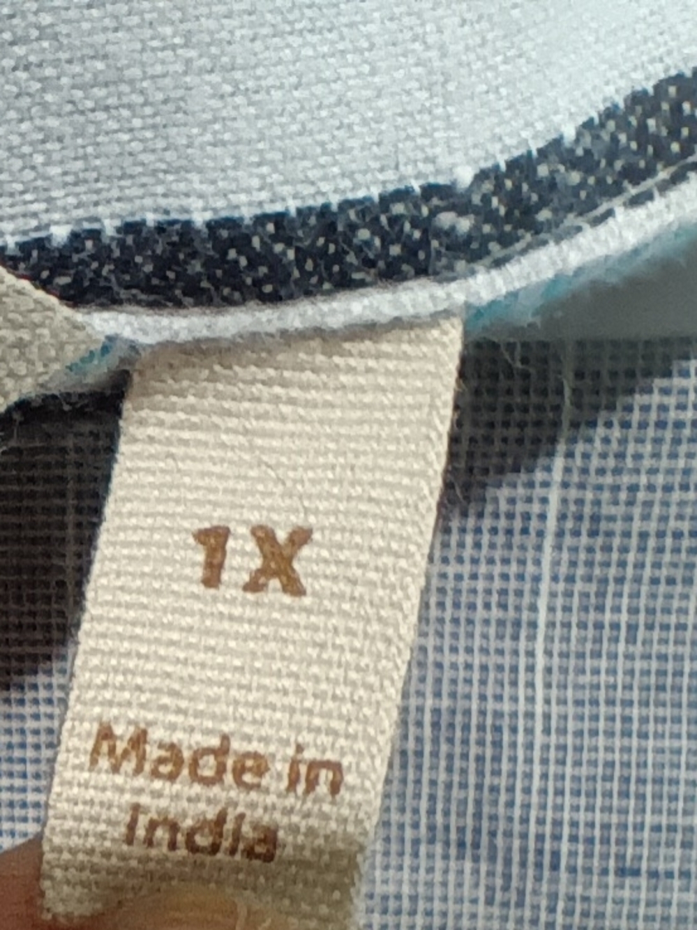 Soft Surroundings Size 1X Gray White Striped Embroidered Aruba Boho Tunic - Picture 12 of 13